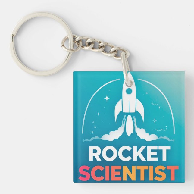 🚀 Raketenstart-Leuchten 🌈 Lebendige Weltraum-Abe Schlüsselanhänger (Vorderseite)