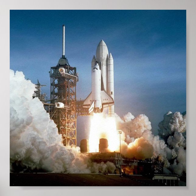 Raketenstart Poster (Vorne)