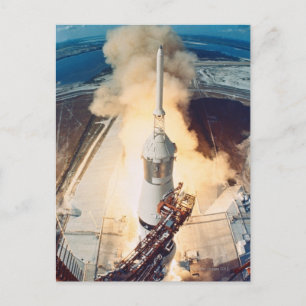 Raketenstart Postkarte