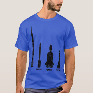 Raketenstart sowjetische Gewerkschaft Russland T-Shirt