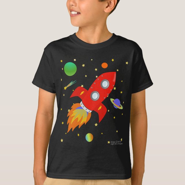 Raketenstart T - Shirt (Vorderseite)