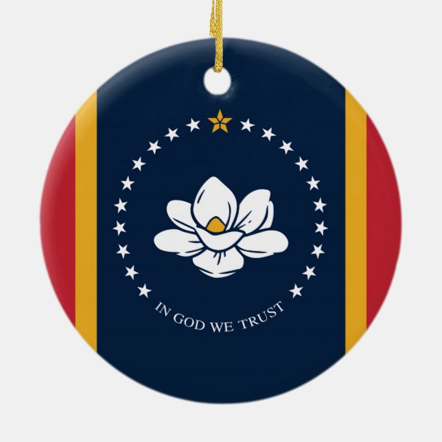 Raketenstütze neue Flagge usa vereinte Staaten Ame Keramik Ornament (Hinten)