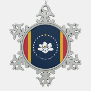 Raketenstütze neue Flagge usa vereinte Staaten Ame Schneeflocken Zinn-Ornament