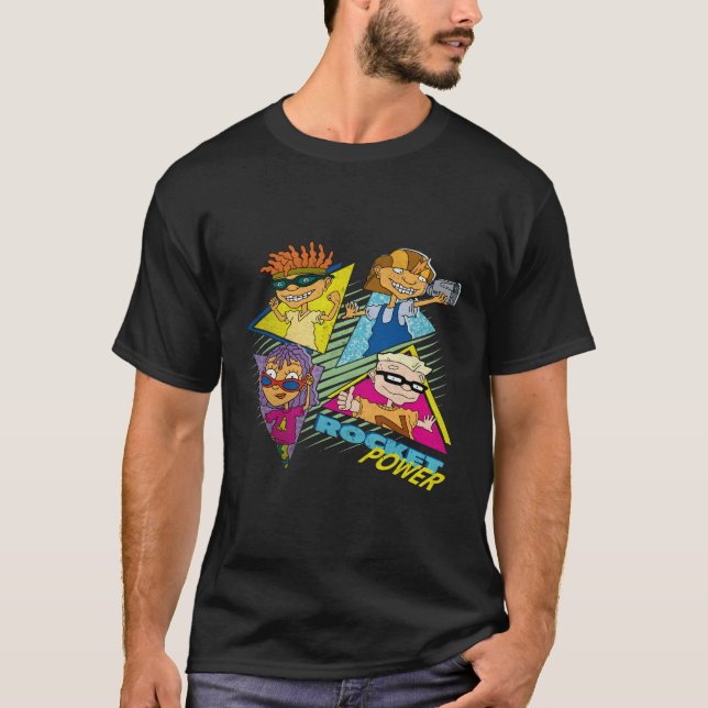 Raketentrick-Power 90er T-Shirt (Vorderseite)