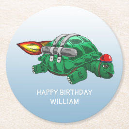 Raketenturve Runder Pappuntersetzer