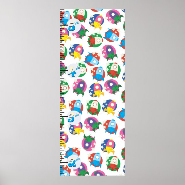 Raketenwachstumsdiagramm. Poster (Vorne)