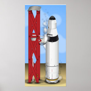 Raketenwerfer auf seinem Podest Poster