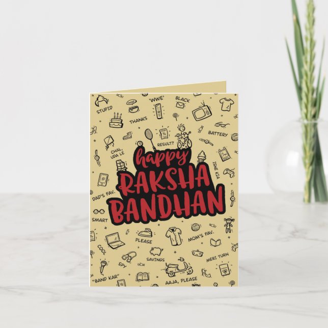 RAKHI CARD DANKESKARTE (Vorderseite)