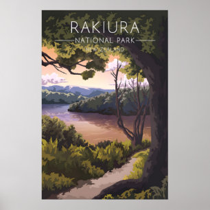 Rakiura Nationalpark Neuseeland Reiseplakat Poster