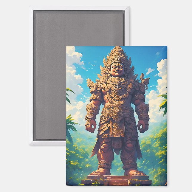 „Raksasa Nusantara“ (Riese des Archipels) Magnet (Vorderseite/Rückseite)