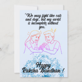 Raksha Bandhan Card Feiertagskarte