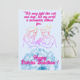 Raksha Bandhan Card Feiertagskarte