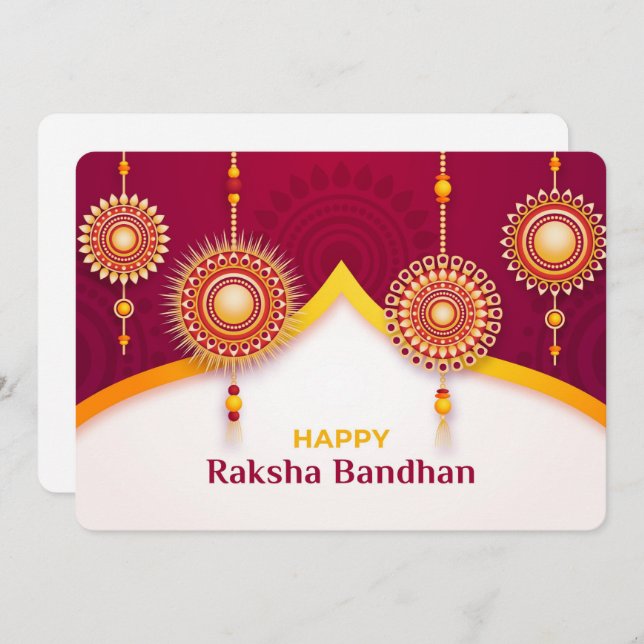 Raksha Bandhan Feiertagskarte (Vorne/Hinten)