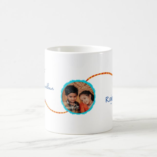 Raksha bandhan Geschenk mit Foto, Rakhi/ Rakhri Ta Kaffeetasse (Mittel)