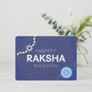 Raksha Bandhan Glück – Die Verbindung zwischen Bru Feiertagskarte