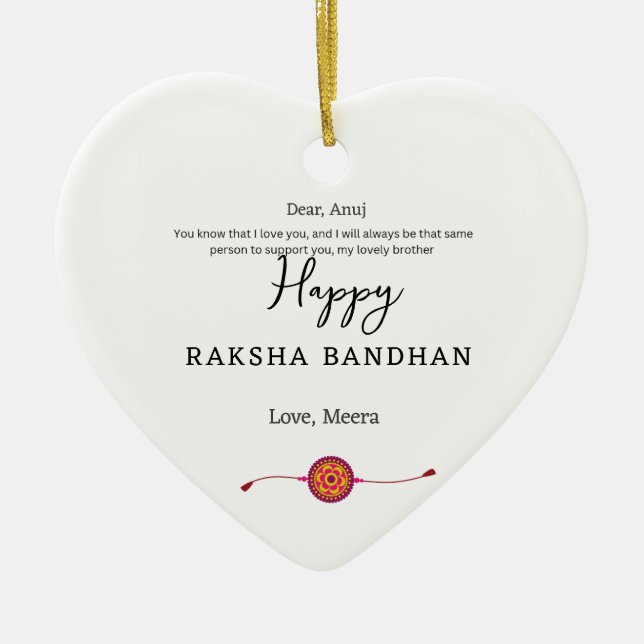 Raksha bandhan, happy rakhi card, keramik ornament (Vorne)