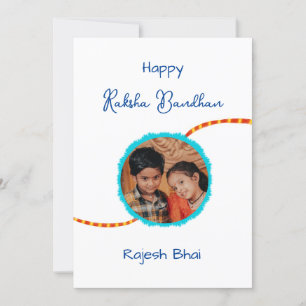 Raksha-Bandhan-Karte mit Foto, Rakhi / Rakhri-Kart Karte