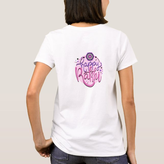 "Raksha Bandhan" Lettering Design T - Shirt (Rückseite)