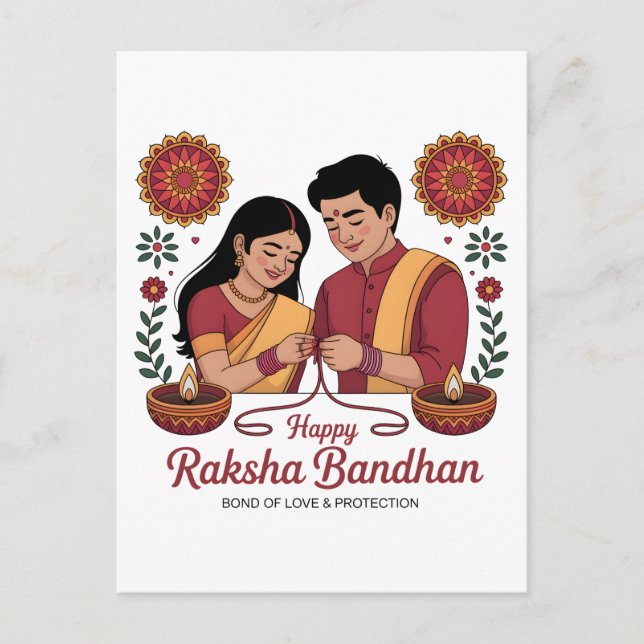 Raksha Bandhan Postkarte (Vorderseite)