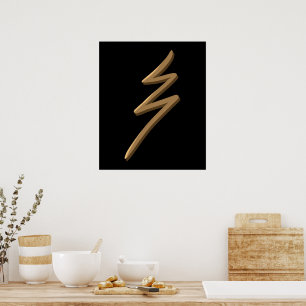 Raku Healing Reiki Symbol Hand Drawing Art Poster