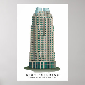 Raleigh BB&T Gebäude Architekturbüro Print Poster