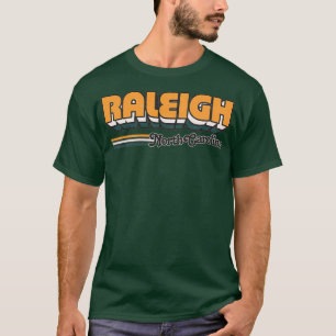 Raleigh NC City Streifen T-Shirt