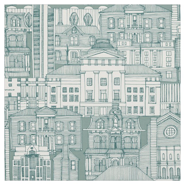 Raleigh NC-Toile Jade Fabric Stoff (Muster)