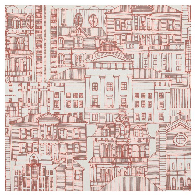 Raleigh NC toile Paprika Fabric Stoff (Muster)