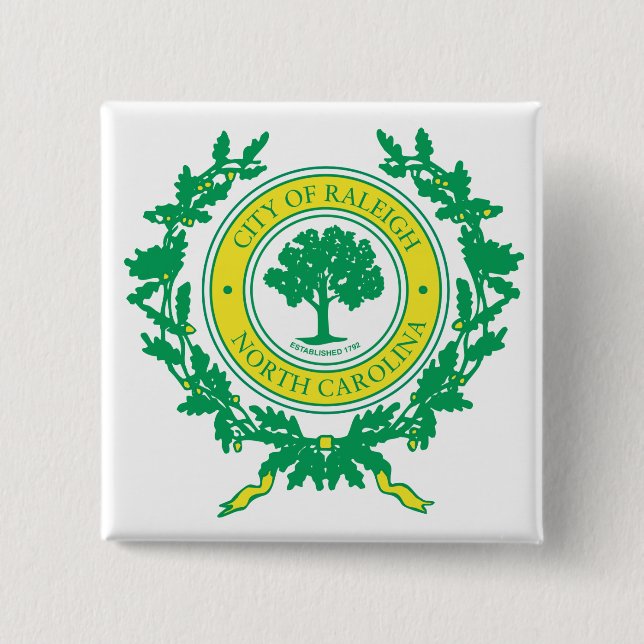 Raleigh, Nord-CarolinaSiegel Button (Vorderseite)