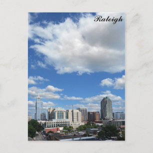 Raleigh North Carolina City Skyline Foto Postkarte