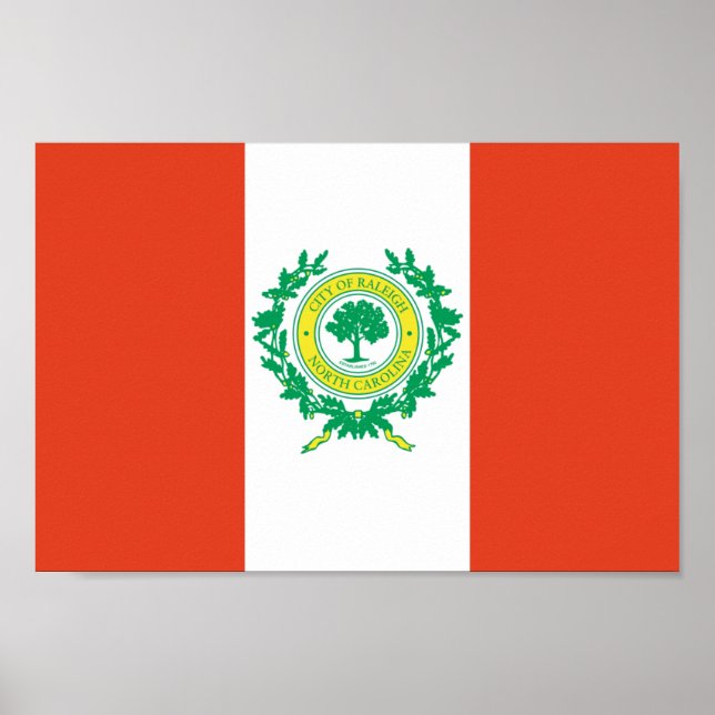 Raleigh, North Carolina Flag Poster (Vorne)