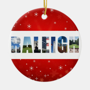 Raleigh North Carolina Foto Keramik Ornament