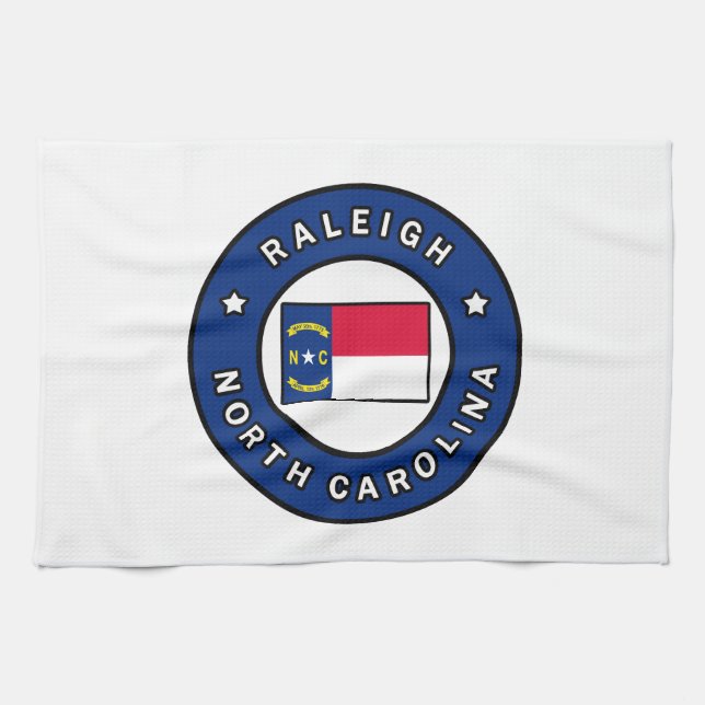 Raleigh North Carolina Geschirrtuch (Horizontal)