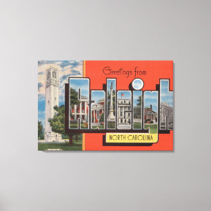 Raleigh, North Carolina - Große Briefszenen 2 Leinwanddruck