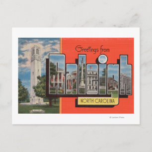Raleigh, North Carolina - Große Briefszenen Postkarte