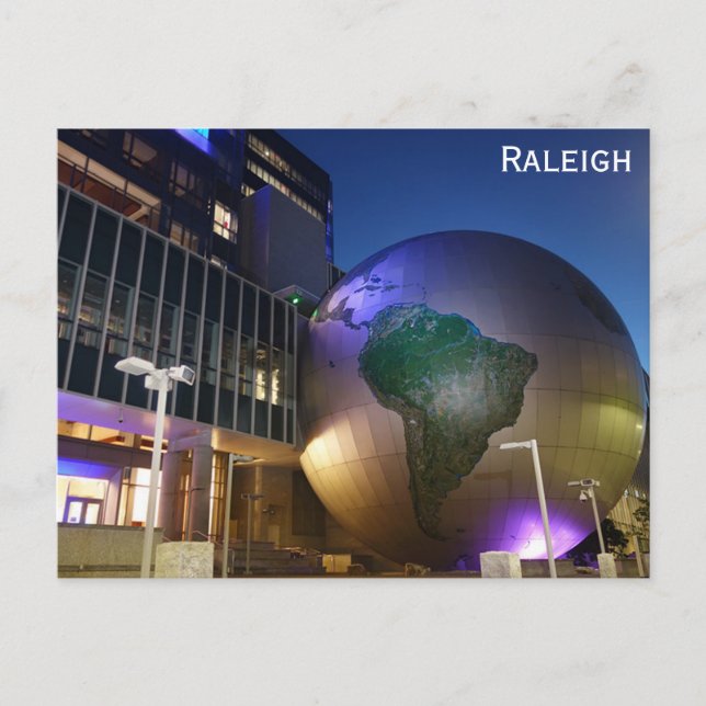 Raleigh North Carolina Museum Globe Postkarte (Vorderseite)
