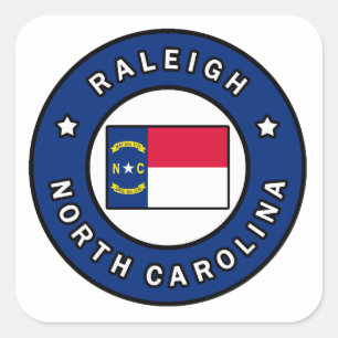 Raleigh North Carolina Quadratischer Aufkleber
