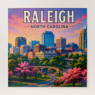 🌳 Raleigh North Carolina Skyline Ansichten Puzzle