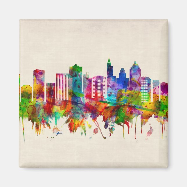 Raleigh North Carolina Skyline Magnet (Vorne)