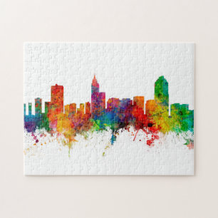 Raleigh North Carolina Skyline Puzzle