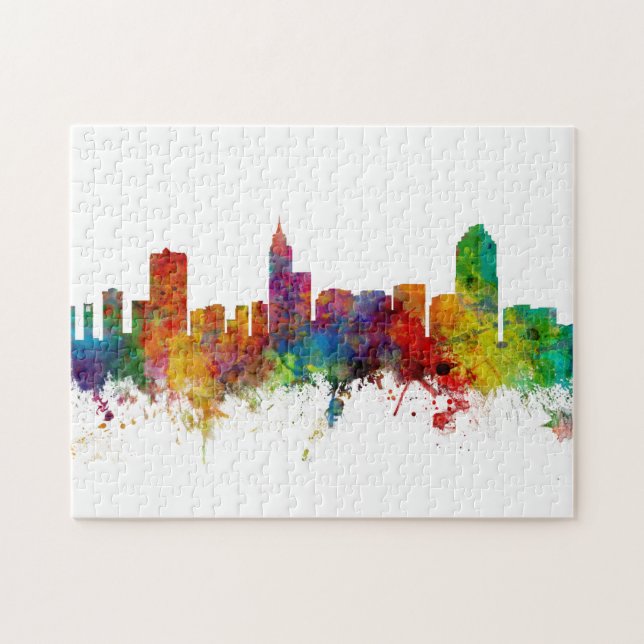Raleigh North Carolina Skyline Puzzle (Horizontal)