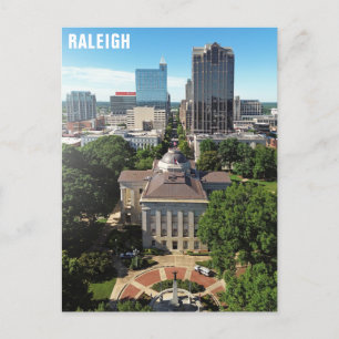 Raleigh North Carolina Staat Hauptstadt Skyline Postkarte