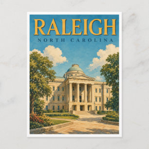 Raleigh North Carolina State Capitol GeoSaga Postkarte