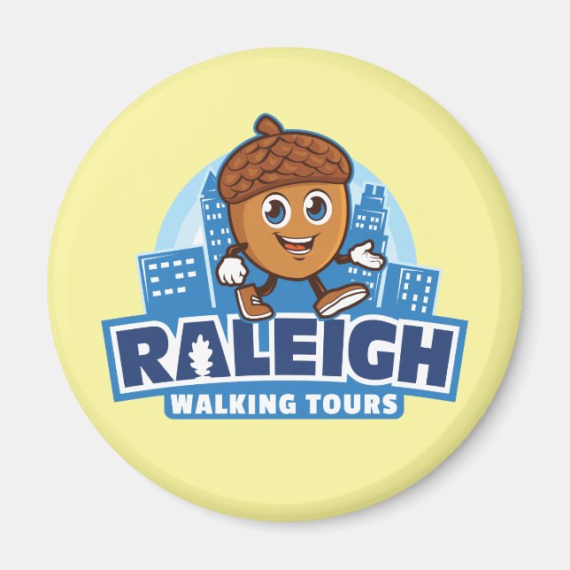 Raleigh Walking Tours Niedlich Acorn Magnet (Vorne)