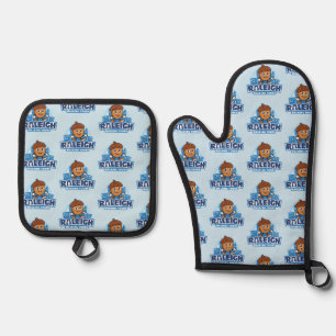 Raleigh Walking Tours Niedliches Acorn Logo Ofenhandschuh & Topflappen-Set