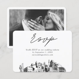 Raleigh Wedding Minimalistisch Sketch UAWG Begleitkarte