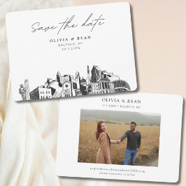 Raleigh Wedding Modern Save the Date Einladung