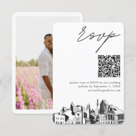 Raleigh Wedding Modern UAWG QR Code Begleitkarte