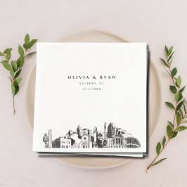 Raleigh Wedding Paper Cocktail Napkin Serviette