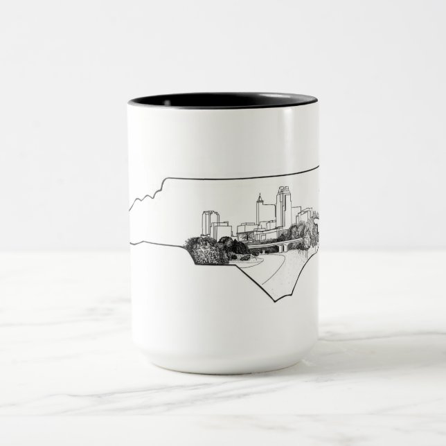 Raleighskyline-Tasse Tasse (Zentrum)